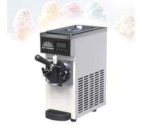 Soft Serve Ice Cream Machine-450W Powerful Performance-Commercial Ice Cream Machine,Cafe-Snack Bar-Restaurant-Food Truck,Frozen Yogurt Maker-High Yield 1.2 Gal per Hour(White)