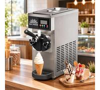 Soft Serve Ice Cream Machine, Commercial & Home Countertop Maker, 4-5 Kg/H Automatic with LCD Touch Panel for Café, Restaurant, Dessert Shop