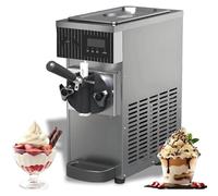 Soft Serve Ice Cream Machine, Countertop Stainless Steel Maker with LED Panel for Bars, Coffee Shops, Supermarkets, Restaurants, and Dessert Shops