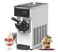 Soft Serve Ice Cream Machine, Countertop Stainless Steel Maker with LED Panel for Bars, Coffee Shops, Supermarkets, Restaurants, and Dessert Shops