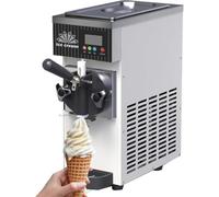 Soft Serve Ice Cream Machine for Home & Business,orange,Cream | Countertop design with 3.5 L hopper and R290 refrigerant for efficient, eco-friendly operation in home or commercial