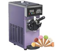 Soft Serve Ice Cream Maker, 3.5L Countertop, 4-5 L/H, Air Cooling Refrigeration System with LED Panel, Ideal for Restaurants and Shops
