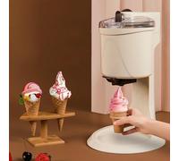 Soft Serve Ice Cream Maker Machine 1000ML Semi-Automatic Frozen Yogurt Dessert Maker for Home Kitchen DIY Quick Easy