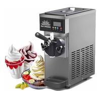 Soft Serve Ice Cream Maker Machine, 4-5kg/H Commercial Capacity with LCD Panel, Automatic Cleaning for Snack Bars