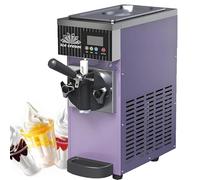 Soft Serve Ice Cream Maker with LED Control and Auto Cleaning Purple