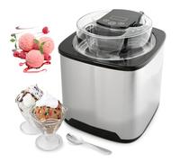 Soft Serve Ice Cream Maker with LED Display for Homemade Gelato, Sorbet, and Frozen Yogurt, Easy Cleaning Automatic Dessert Machine
