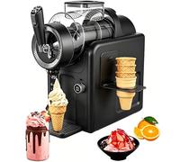 Soft Serve Ice Cream Slushie Machine - 75 oz Slushy Machine for Home, 2-In-1 Soft Ice Cream Maker with 5 Pre-Set Modes, No Ice Needed Fro-zen Drink Machine for Margarita, Milkshake, Frappés Black