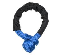 Soft Shackle Recovery Rope, Heavy Duty Polymeric Polyethylene Tow Shackles, 17 Tons Breaking Strength with Nylon Protective Sleeve, Offroad Towing and Rescue Equipment for Jeep Tru (Blue)