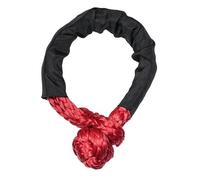 Soft Shackle Recovery Rope, Heavy Duty Polymeric Polyethylene Tow Shackles, 17 Tons Breaking Strength with Nylon Protective Sleeve, Offroad Towing and Rescue Equipment for Jeep Tru (Red)