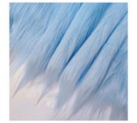 Soft Shaggy 12cm Long Pile Artificial Fur Fabric, Long Haired Faux Fur Upholstery Fabric Smooth Synthetic Fur Trim Fluffy Fabric Craft for Clothing Cosplay Costumes Plush Toys, 50x180cm (Color : Blue