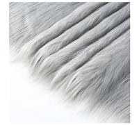 Soft Shaggy 12cm Long Pile Artificial Fur Fabric, Long Haired Faux Fur Upholstery Fabric Smooth Synthetic Fur Trim Fluffy Fabric Craft for Clothing Cosplay Costumes Plush Toys, 50x180cm (Color : Ligh