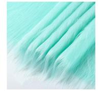 Soft Shaggy 12cm Long Pile Artificial Fur Fabric, Long Haired Faux Fur Upholstery Fabric Smooth Synthetic Fur Trim Fluffy Fabric Craft for Clothing Cosplay Costumes Plush Toys, 50x180cm (Color : Gree