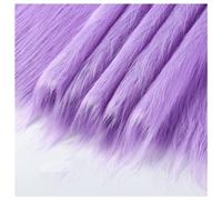 Soft Shaggy 12cm Long Pile Artificial Fur Fabric, Long Haired Faux Fur Upholstery Fabric Smooth Synthetic Fur Trim Fluffy Fabric Craft for Clothing Cosplay Costumes Plush Toys, 50x180cm (Color : Purp