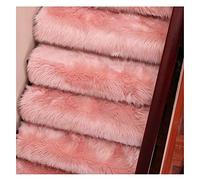 Soft Shaggy Non-Slip Stair Carpet Treads - 1pc Indoor Rug for Step Protection Artificial Wool Pink 75cm x 24cm Ideal for Home Safety and Comfort