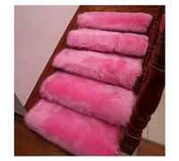 Soft Shaggy Plush Carpet Stair Treads for Wooden Steps Indoor,Non-Slip Fluffy Stair Runners Mat Staircase Rugs,Self Adhesive Stairway Grip Step Treads,Washable Stair Safety Mats Covers,Easy to Insta