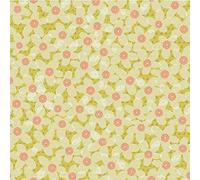 Soft Shell 3-Layer Waterproof Fabric Material Lovely Flowers - Ochre, 1Mtr 148cmx100cm