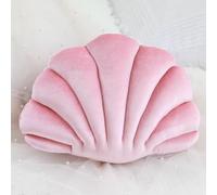 Soft Shell Pillow, Plush Throw Pillow Shell Pillows, Floor Cushion Seashell Pillow Shell Cushion, Multifunctional Shell Cuddle Cushion for Sofa Couch Bed Chair, Pink, 34 x 25 cm