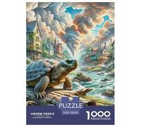 Soft-Shell Turtle Perching on Rotten Wood 1000 Pieces Premium Jigsaw Animal Age 12+ Cool Collage Effect, Fun Details, Educational, Challenging 70x50cm/1000pcs
