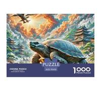 Soft-Shell Turtle Perching on Rotten Wood 1000 Pieces Premium Jigsaw Animal Age 3+ Cool Collage Effect, Home Decoration, Educational, Challenging Puzzle Games 70x50cm/1000pcs