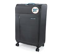 Soft Shell Wheeled Hold Suitcase Lightweight Long Haul Travel Luggage Pierre Cardin Charcoal Medium