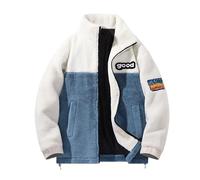 Soft Shells Jacket For Men,Men Fleece Plus Fleece Warm And Loose Comfortable Jacket With Letters For Casual Business And Foreign Trade Trend Jacket