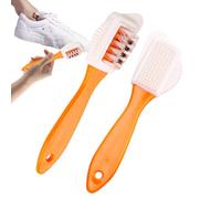 Soft Shoe Brush,2 Pieces Bristle Scrub Brush Shoes Care Cleaning Shine Ergonomic Hard Scrubber for Bags Belts