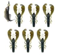 Soft Shrimp Baits - 6 Pieces Biomimetic Bait with Realistic Action Swimbait Soft Material | Versatile Tool with Ability to Fall Attract Meatfish