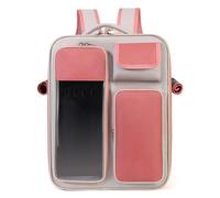 Soft-Sided Pet Carriers Large Space Cat Carrier for Small Dogs and Medium Cats Under 16lb, Travel Cat Bag with Roll-up Design, Portable and Washable (Red)