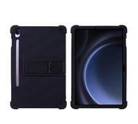 Soft Silicon Stand Tablet Case Suitable For Samsung Galaxy Tab S10 FE 10.9inch SM-X520 X526B 2025 4 Shockproof Airbags Cover(Black)