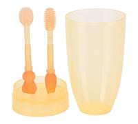 Soft Silicone Baby Toothbrush Tongue Brush for Toddler Silicone Finger Toothbrush Newborn Soft Silicone Toothbrush for Teething Oral Cleaning Care for 0-3 Years Old