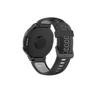 Soft Silicone Bracelet Strap fit for Garmin Forerunner Series 220 230 235 620 630 735XT Watch Band Replacement fit for Garmin(1 Black N Gray)