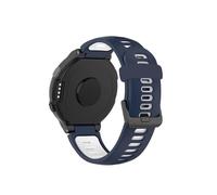 Soft Silicone Bracelet Strap fit for Garmin Forerunner Series 220 230 235 620 630 735XT Watch Band Replacement fit for Garmin(5 Blue N White)