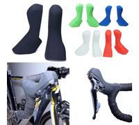 Soft Silicone Brake Lever Hoods for Shimano ST-R8020, Anti-Slip | Gear Shift Covers with Comfortable Grip, Weatherproof Replacement Parts for Road Bikes, Black