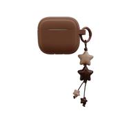 Soft Silicone Brown Slim Fit Accessories Cover Headphone Case for AirPods Pro 2nd Generation 2022 with Pendant