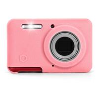 Soft Silicone Camera Case Compatible with Kodak PIXPRO FZ55 Digital Camera, Top Grain Leathr Silicone Cover (Chalk Pink)