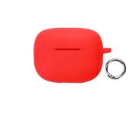 Soft Silicone Case Compatible with for Moto Buds 2 Pro Wireless Earbuds Shockproof Scratch Resistant Shell Cover Protective Sleeve With Carabiner, red