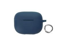 Soft Silicone Case Compatible with for Moto Buds 2 Pro Wireless Earbuds Shockproof Scratch Resistant Shell Cover Protective Sleeve With Carabiner, Blue
