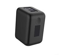 Soft Silicone Case for CUKTECH CP6 67W Adapter - Shockproof Dust- for Proof Protective Skin with Enhanced Grip - Travel Carry Cover 6.6x4.9x3.8cm(Black)
