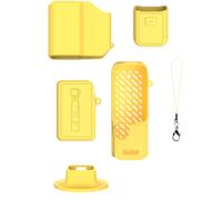 Soft Silicone Case for DJI Pocket 4 Pro Camera Full Protective Cover Shockproof and Drop-proof Cooling Protector Shell Precision Cutout for Charging (5-piece set-yellow)