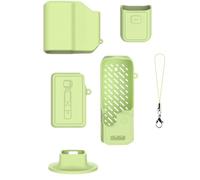 Soft Silicone Case for DJI Pocket 4 Pro Camera Full Protective Cover Shockproof and Drop-proof Cooling Protector Shell Precision Cutout for Charging (5-piece set-green)