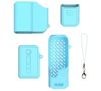 Soft Silicone Case for DJI Pocket 4 Pro Camera Full Protective Cover Shockproof and Drop-proof Cooling Protector Shell Precision Cutout for Charging (4-piece set-sky blue)