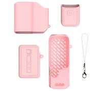 Soft Silicone Case for DJI Pocket 4 Pro Camera Full Protective Cover Shockproof and Drop-proof Cooling Protector Shell Precision Cutout for Charging (5-piece set-pink)