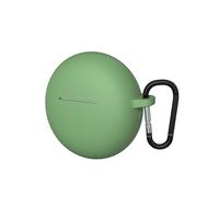 Soft Silicone Case for HUAWEI FreeBuds 7i Wireless Earbuds, Shockproof Protective Sleeve with Precise Cutouts, Stain Resistant Easy Clean Cover with Carabiner Clip (Matcha Green)