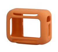 Soft Silicone Case For JBL Go 5 Shockproof Full Body Protective Cover 360° Seamless Fit Ultra Thin Easy to Clean Includes a carrying strap and carabiner, Portable Silicone Travel Case, Orange