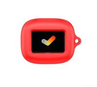 Soft Silicone Case for JBL LIVE Buds4 - Scratch Resistant Shockproof Cover with Dust Proof Shell - Portable Travel Skin in Black Green Red White Blue - 8x8x1cm for Slim Fit(Red)