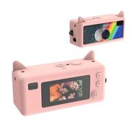 Soft Silicone Case for Kodak CHARMERA Keychain Digital Camera BlindBox, Cute Kitten Shockproof Protective Cover, Precise Cutouts, Easy to Assemble & Disassemble, Scratch & Drop Protection (Pink)