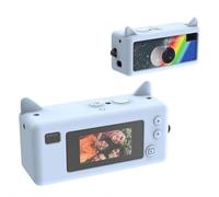 Soft Silicone Case for Kodak CHARMERA Keychain Digital Camera BlindBox, Cute Kitten Shockproof Protective Cover, Precise Cutouts, Easy to Assemble & Disassemble, Scratch & Drop Protection (Blue)