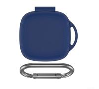 Soft Silicone Case for Raycon Essential Earbuds - Lightweight Protective Cover with Clip - Black Dust Proof Storage Box(Blue)