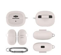 Soft Silicone Case for SHOKZ Open Dots ONE Wireless Earbuds Protective Cover Dust-proof Scratch-proof Housing Sleeve (Grey)