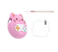 Soft Silicone Case for Tamagotchi Paradise,Soft & Shockproof Shell for Tamagotchi Virtual Pet Keychain,360-degree Full Protective,With TPU Clear Screen Protector Flim And Solid Color Lanyard